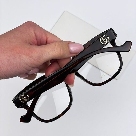 Gucci GG0958O 007âEyeglasses Havana Square Unisex - Picture 6 of 13
